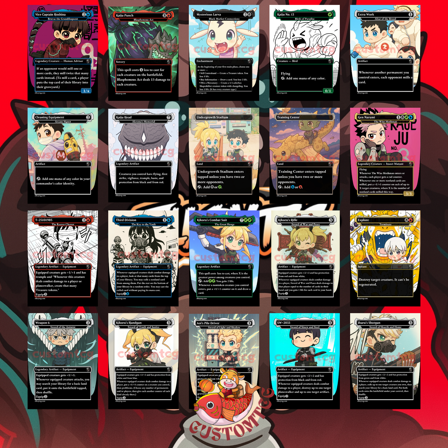 Kaiju Chibi Custom Deck