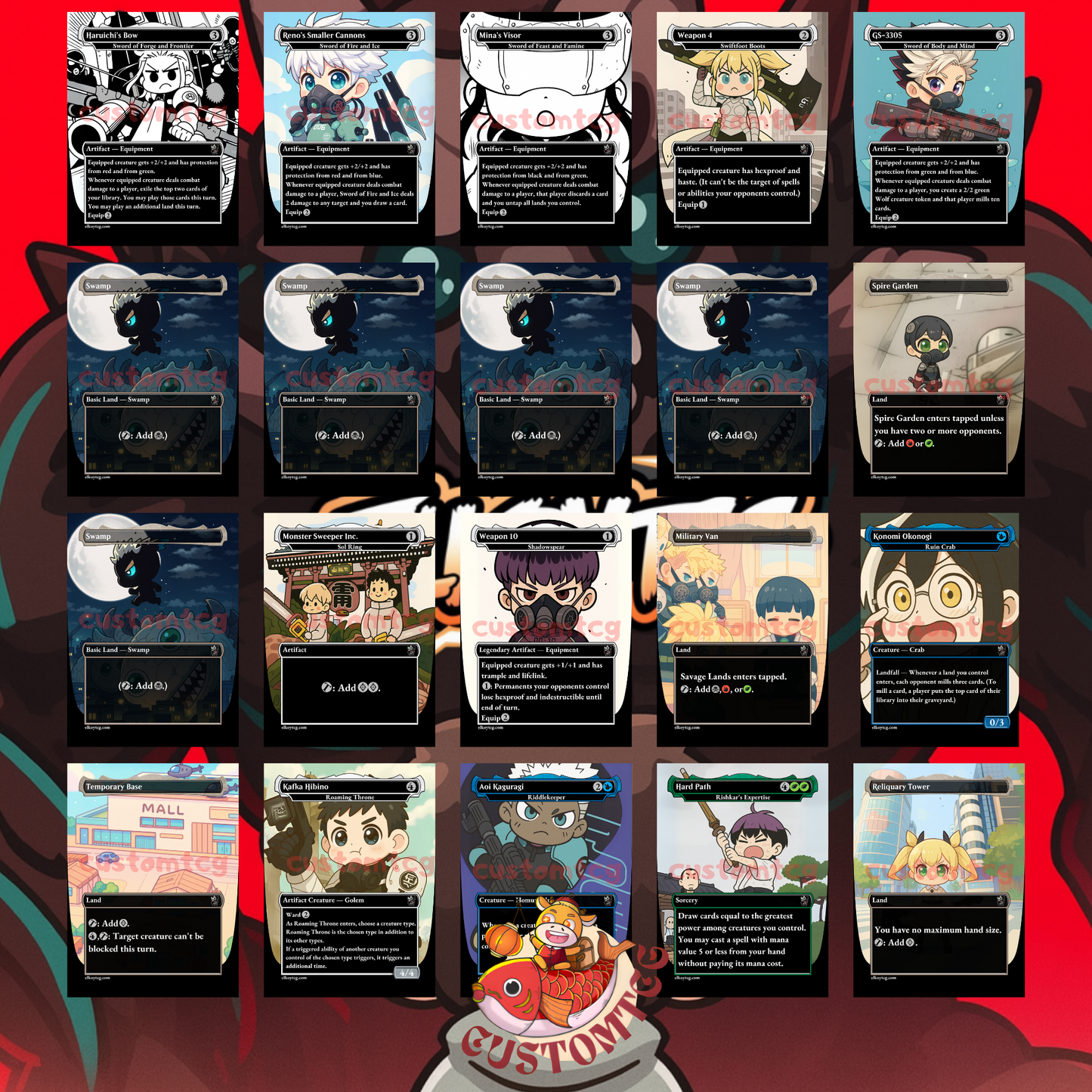 Kaiju Chibi Custom Deck