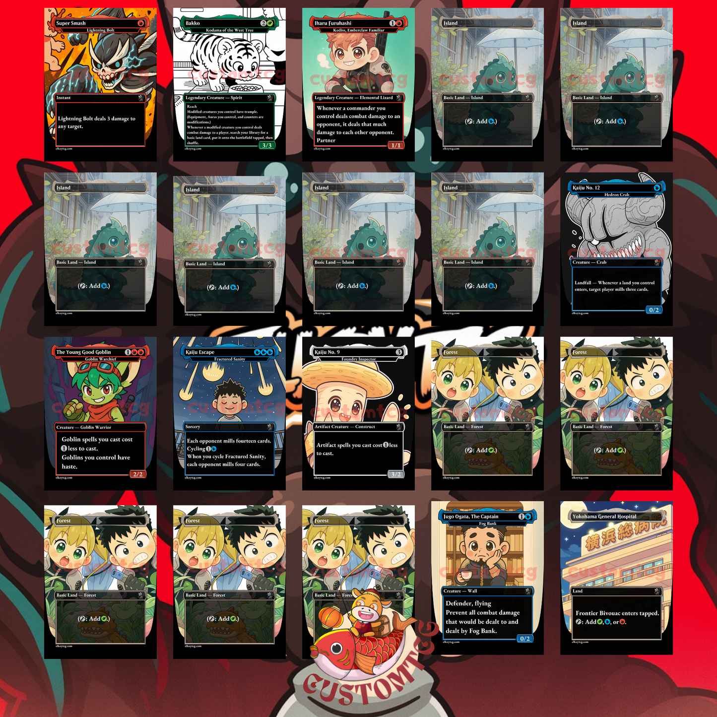 Kaiju Chibi Custom Deck