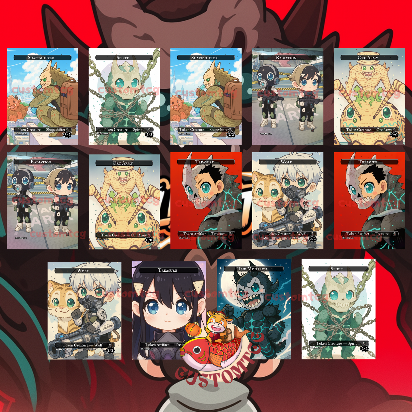 Kaiju Chibi Custom Deck