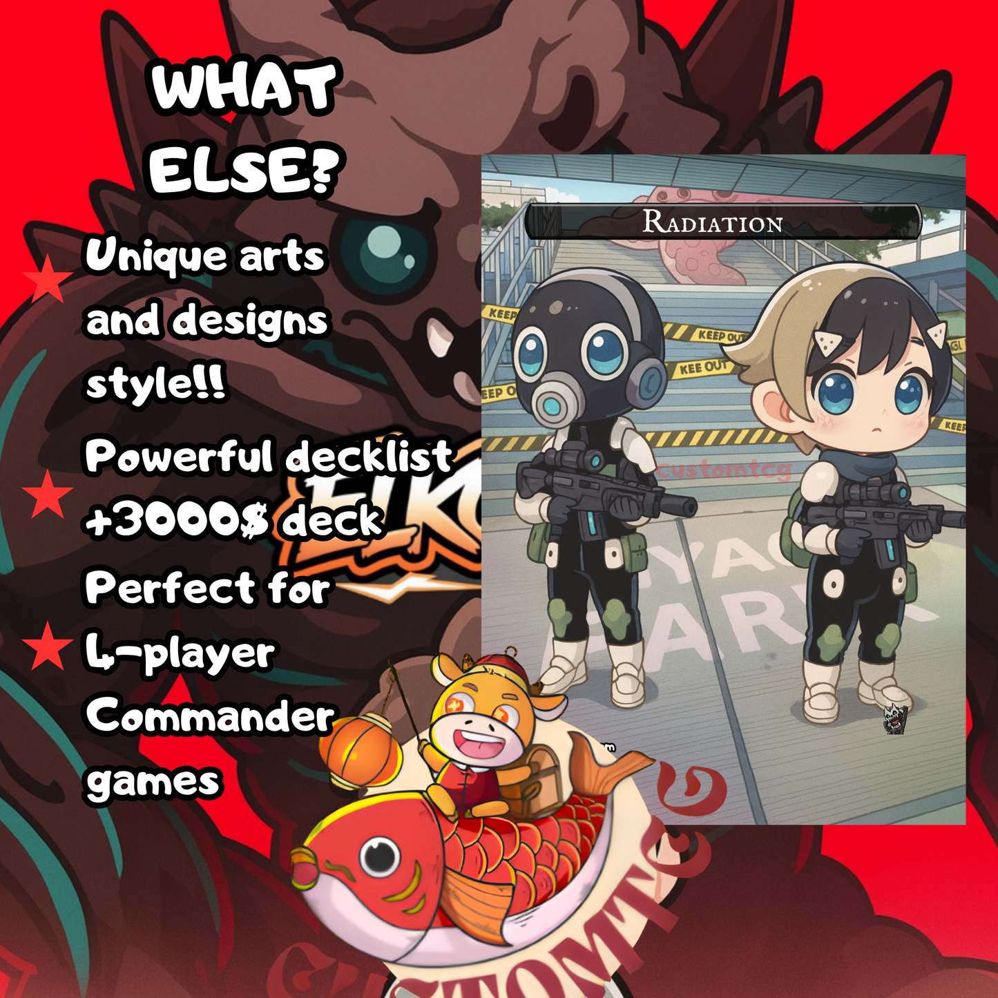 Kaiju Chibi Custom Deck