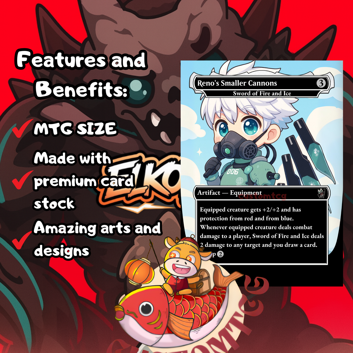 Kaiju Chibi Custom Deck