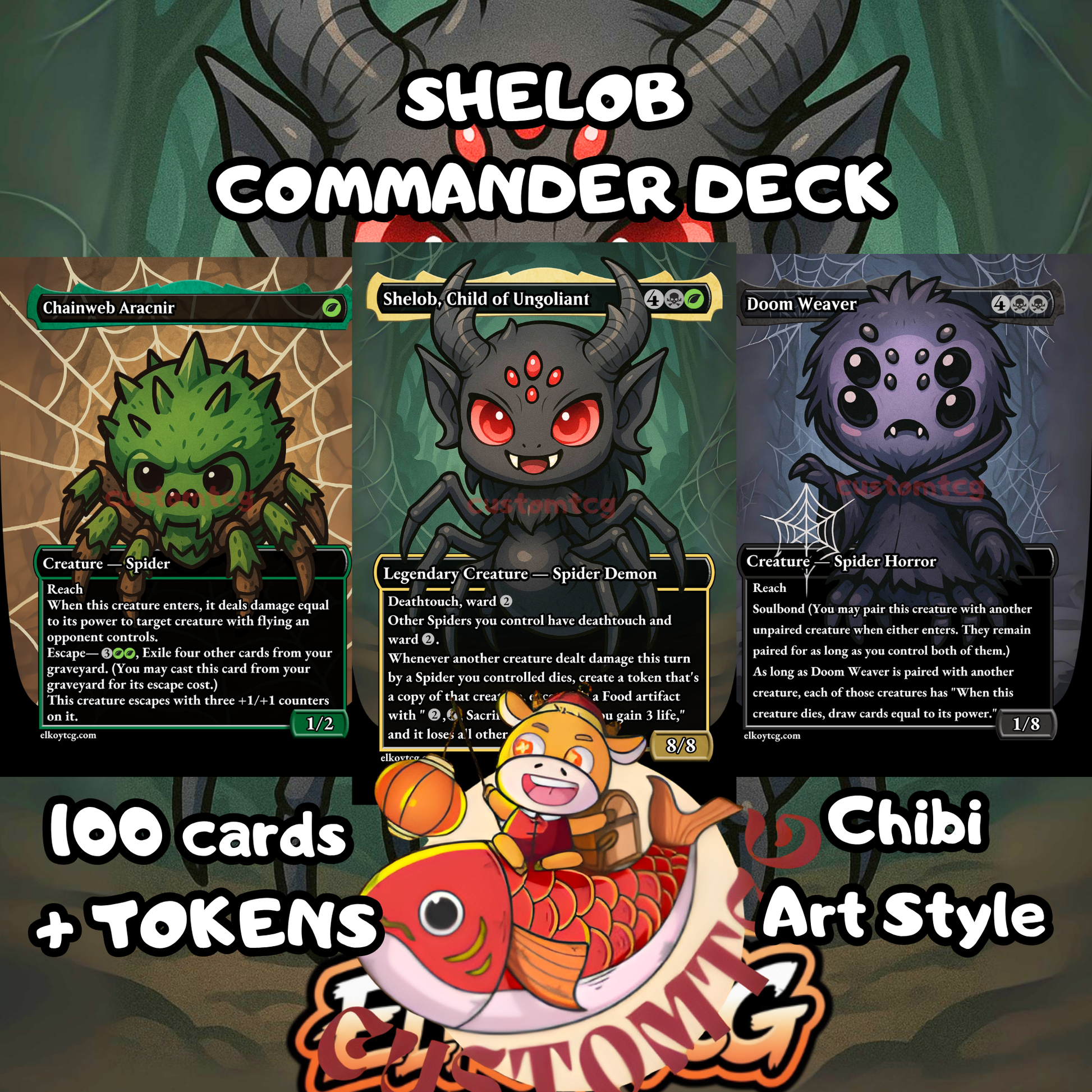 Shelob, Child of Ungoliant Chibi Deck – Elkoychibi