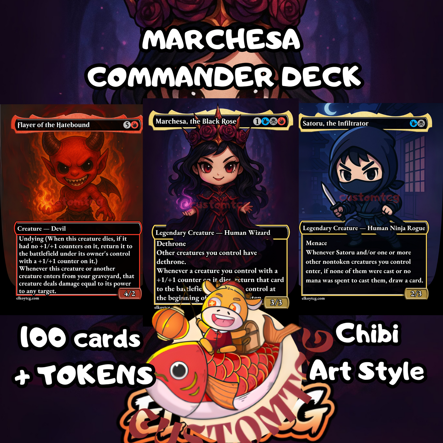 Marchesa, the Black Rose Chibi Deck