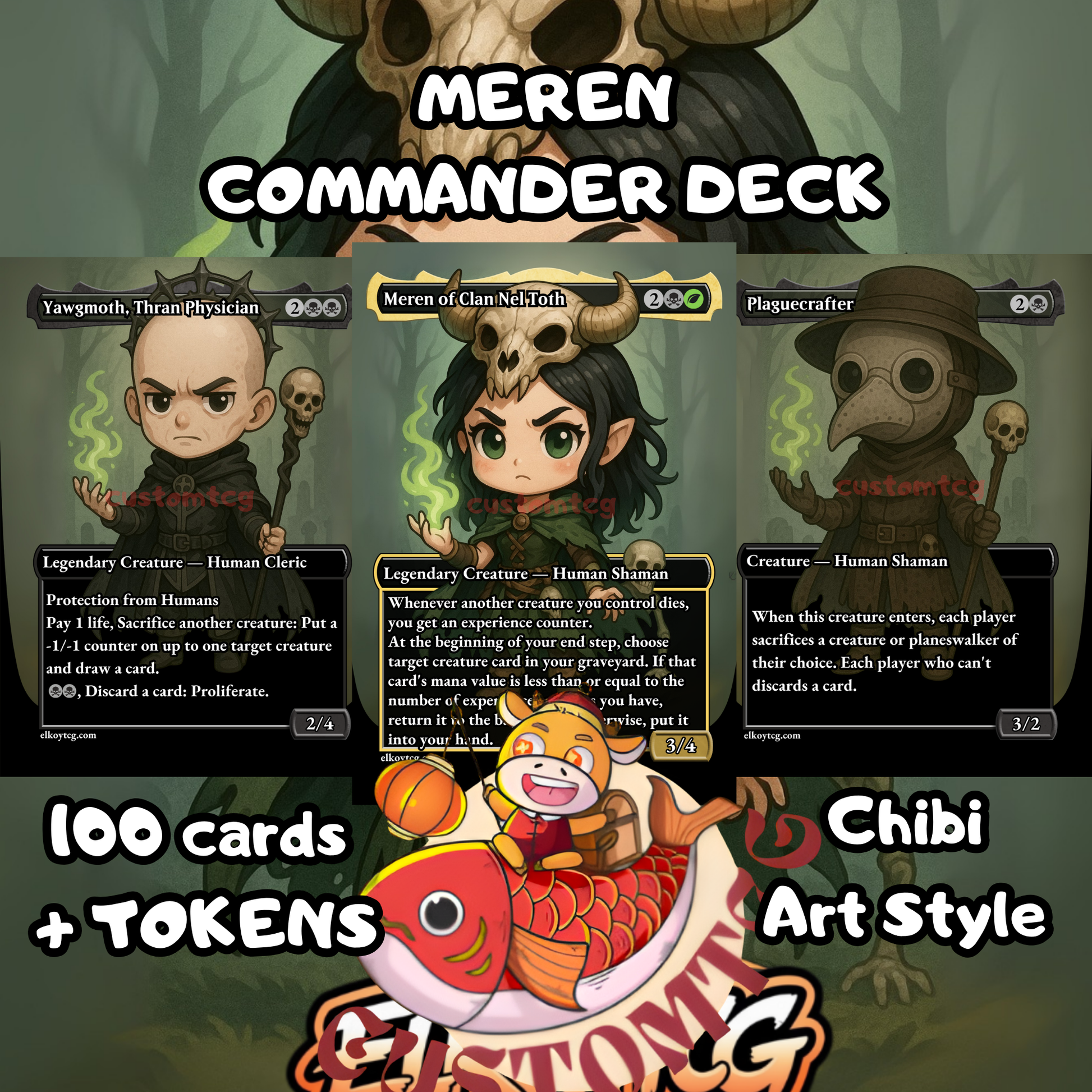 mtg meren commander deck Meren of Clan Nel Toth Chibi Deck – Elkoychibi