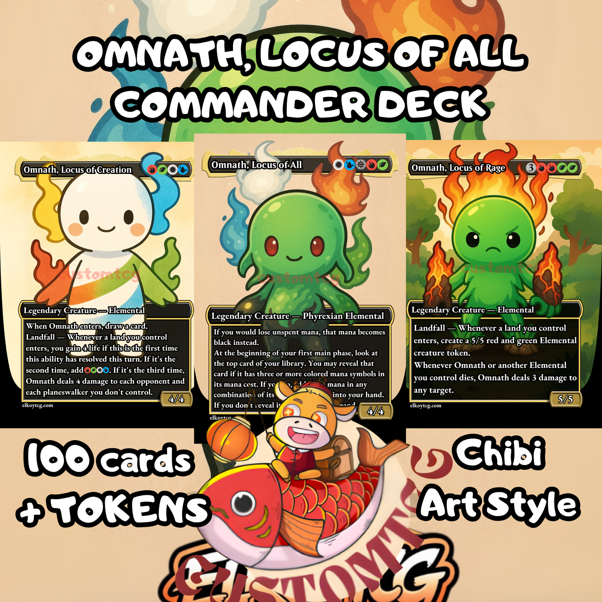 mtg omnath locus of all commander deck Omnath, Locus Of All Chibi Deck – Elkoychibi