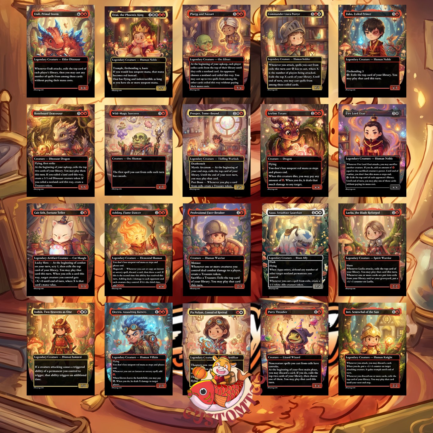 FIRE LORD AZULA – Chibi  Deck 👑🔥