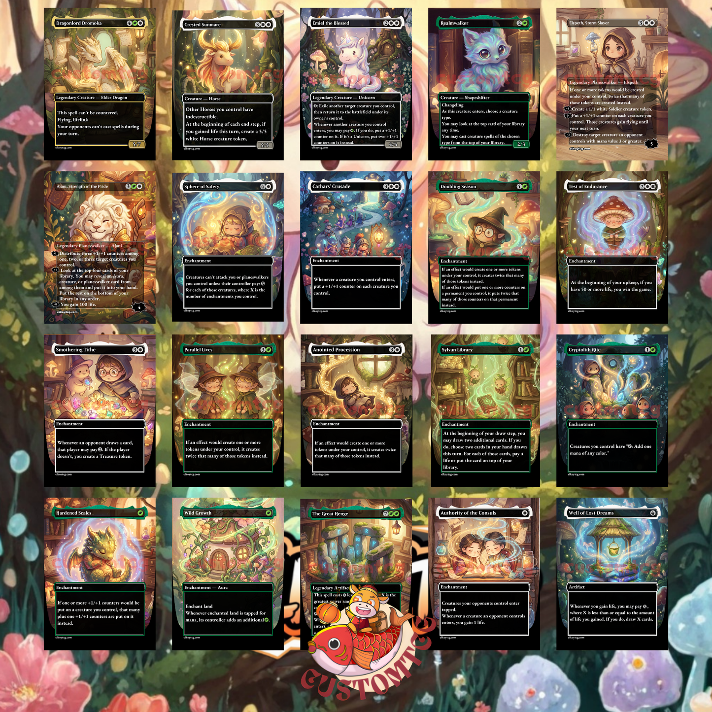 🌈🦄 Lathiel, the Bounteous Dawn — Chibi Deck | 100 Cards + Tokens