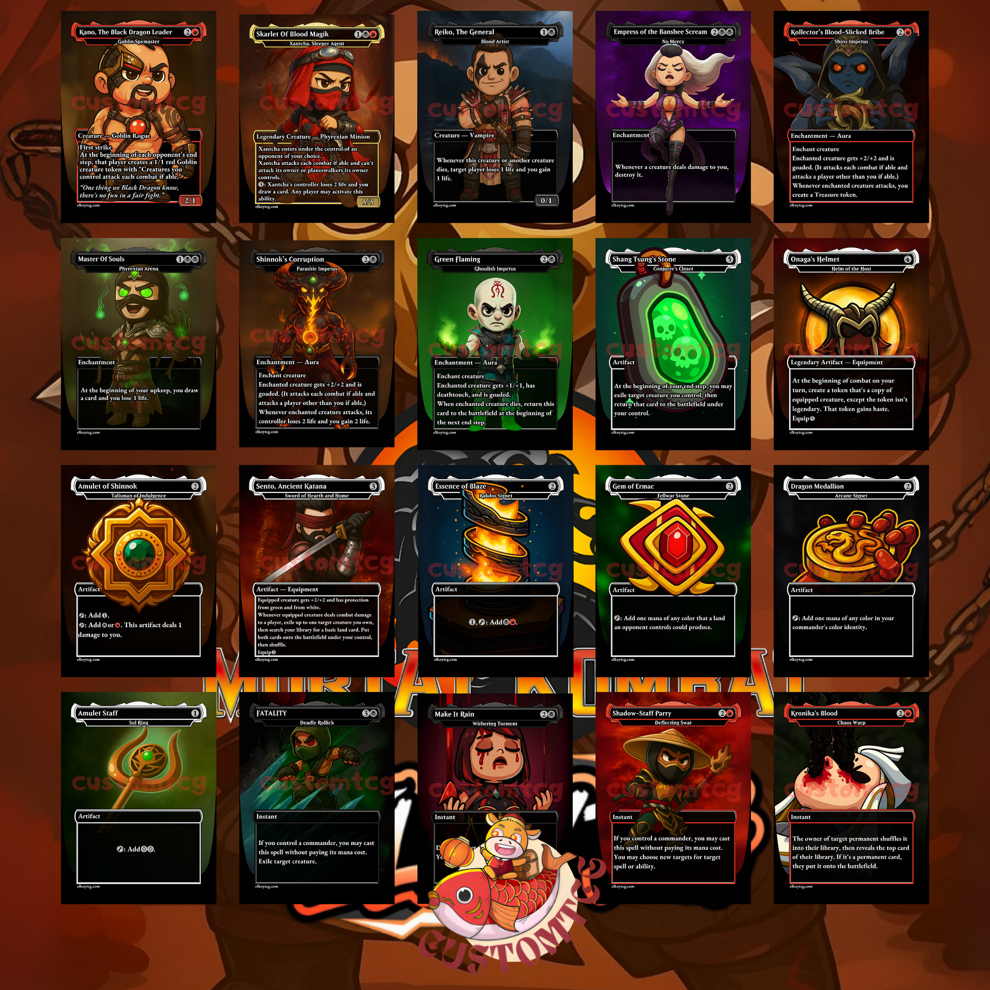 mortal kombat mtg cards Mortal Kombat Chibi Deck – Elkoychibi
