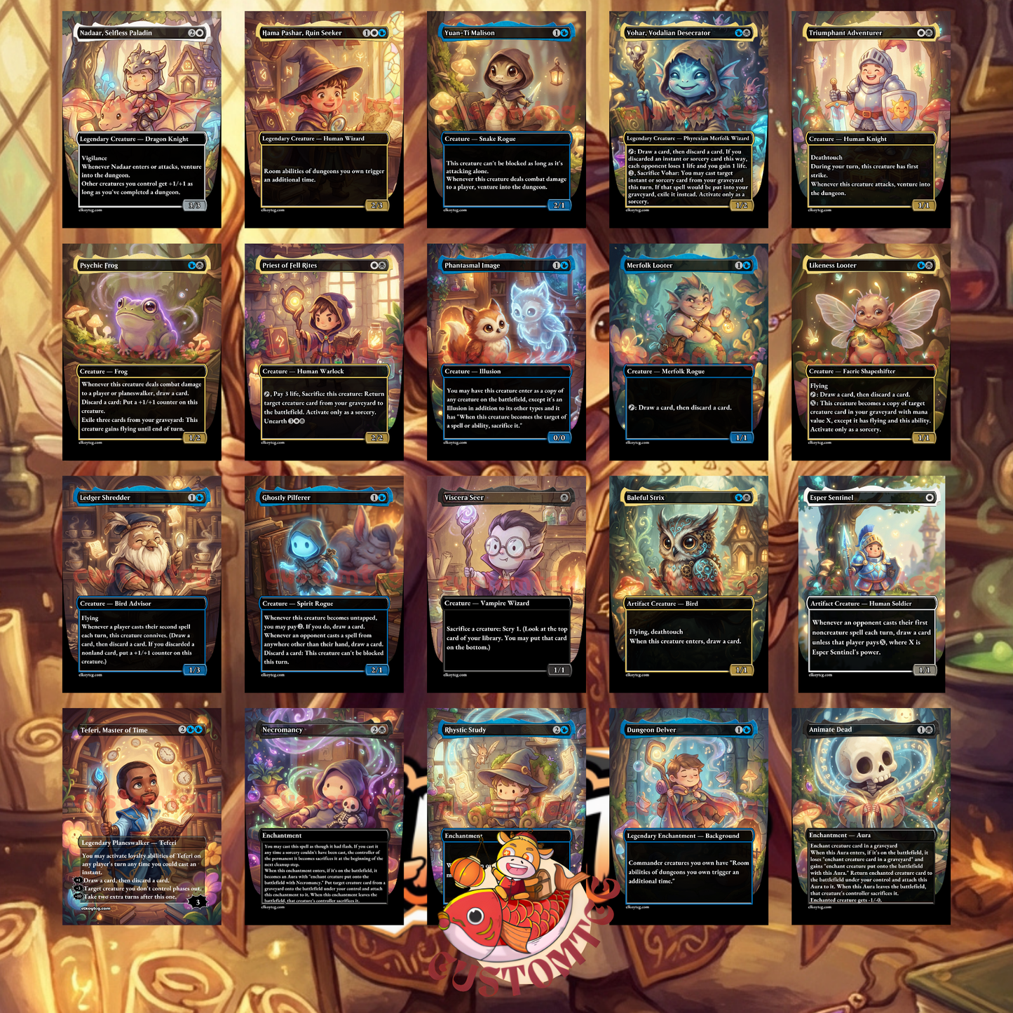 Sefris Chibi  Deck — 100 Cards + Tokens ✨🧙