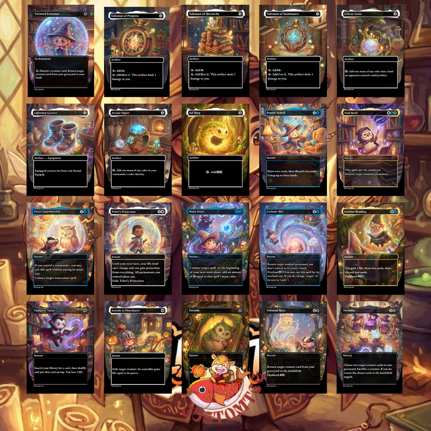 Sefris Chibi  Deck — 100 Cards + Tokens ✨🧙