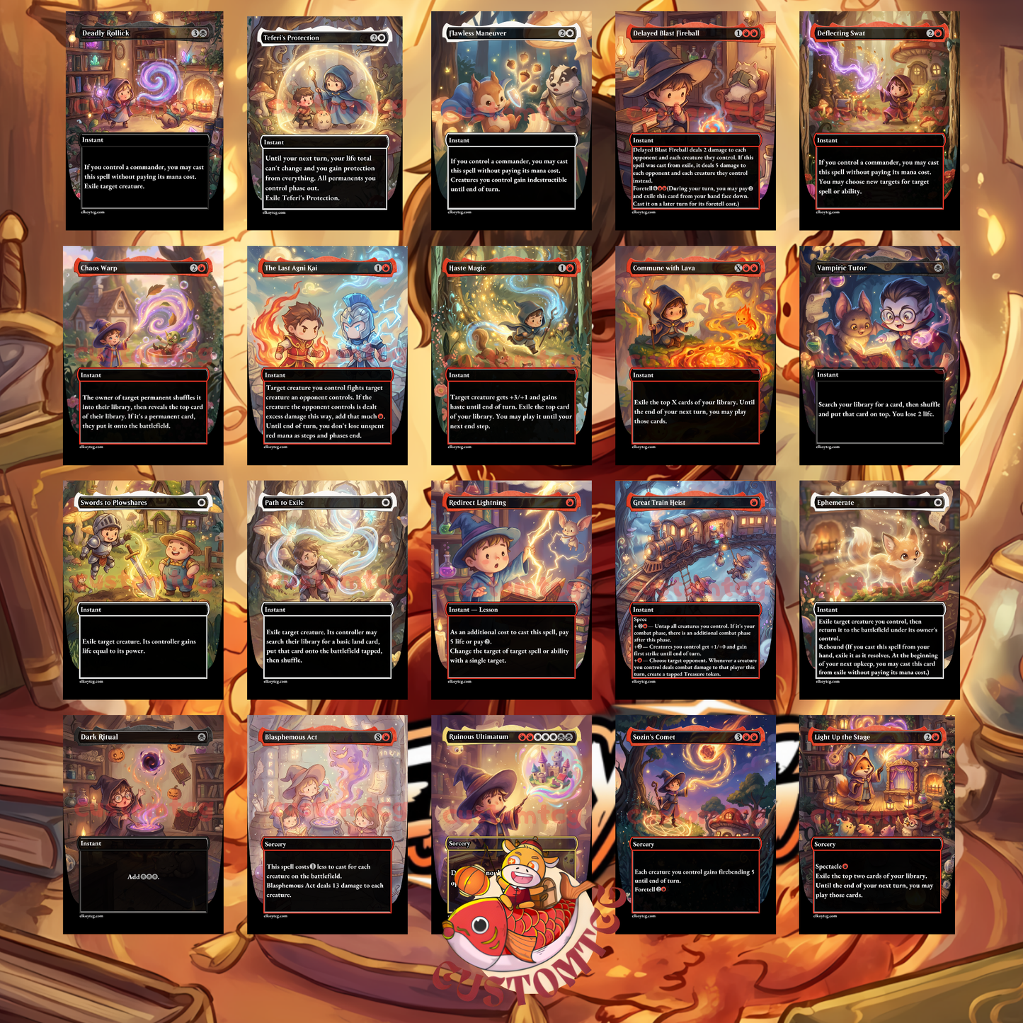 FIRE LORD AZULA – Chibi  Deck 👑🔥