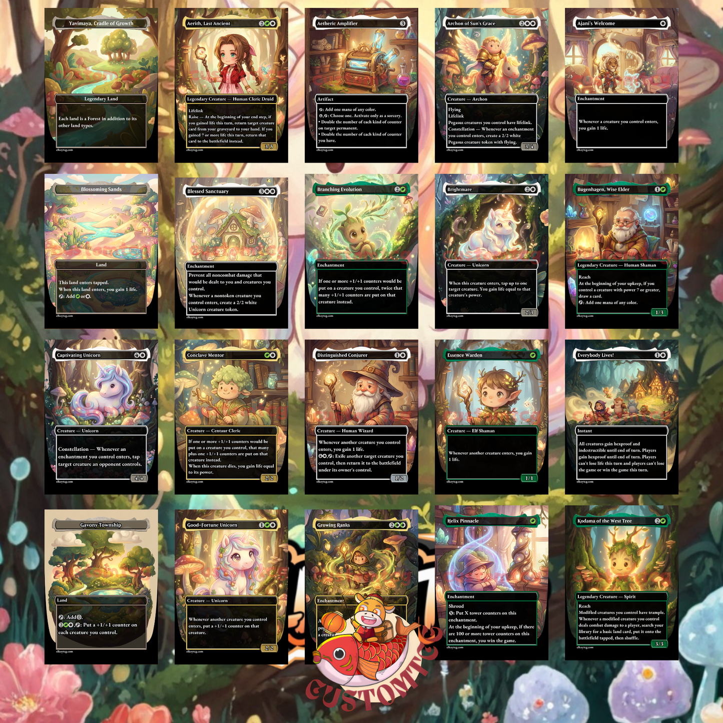 🌈🦄 Lathiel, the Bounteous Dawn — Chibi Deck | 100 Cards + Tokens