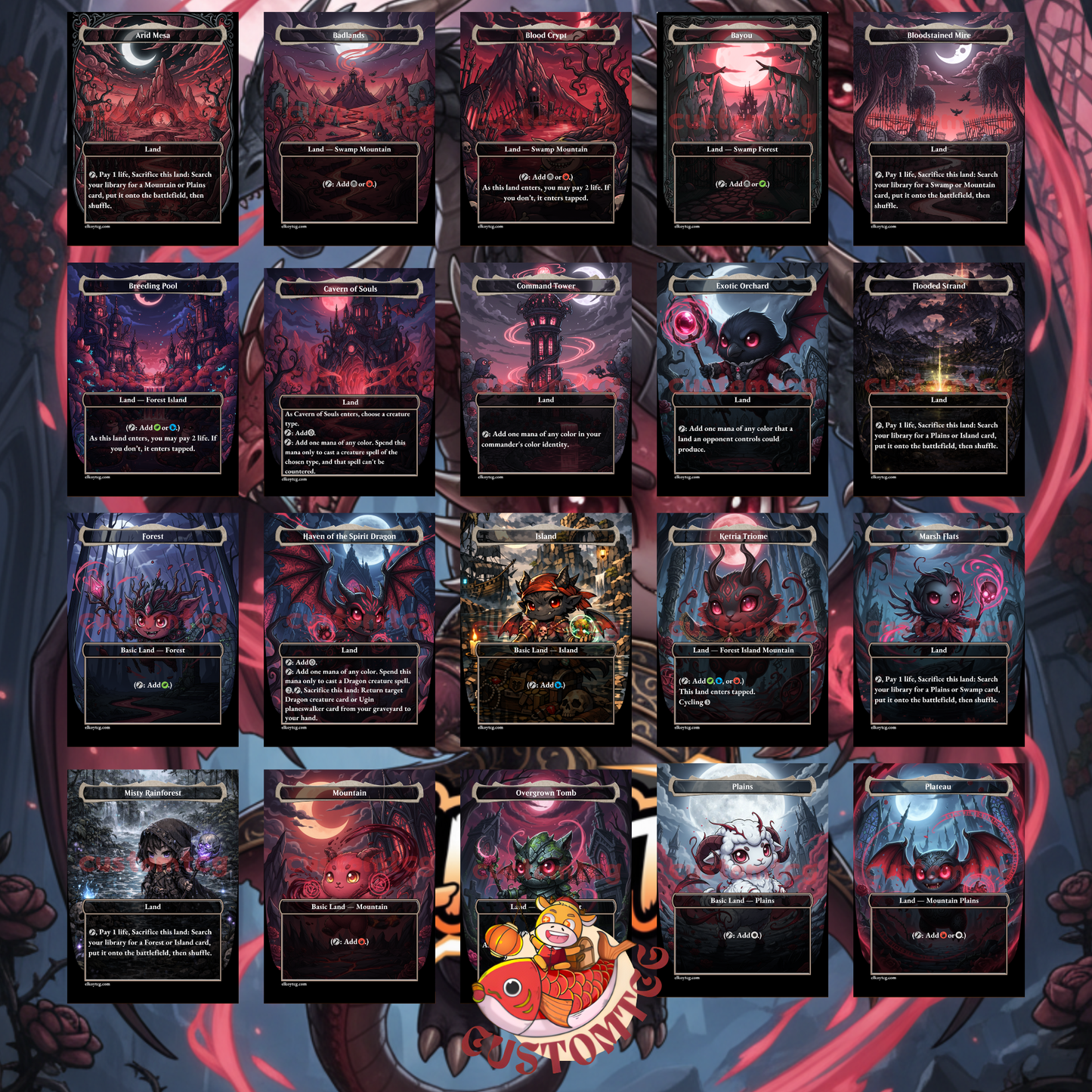 Tiamat Chibi MTG Custom Commander Deck