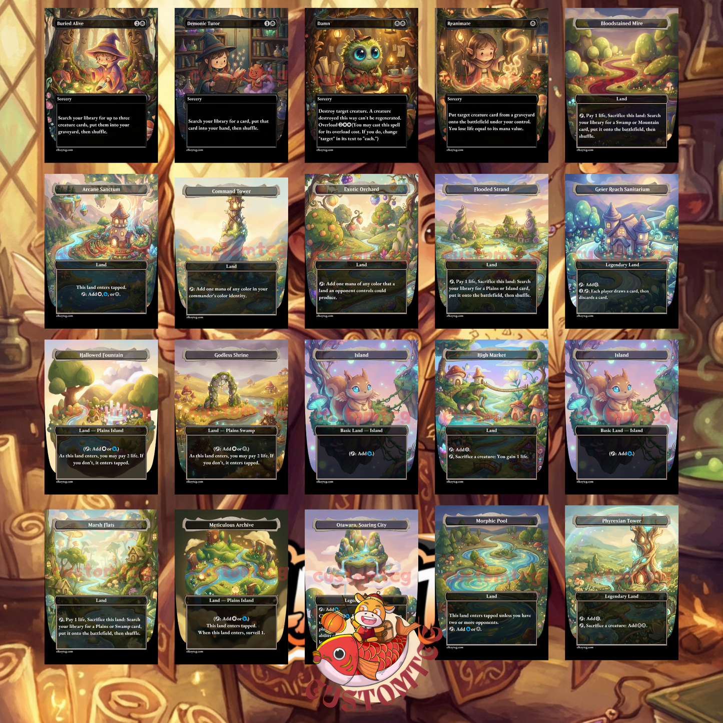 Sefris Chibi  Deck — 100 Cards + Tokens ✨🧙