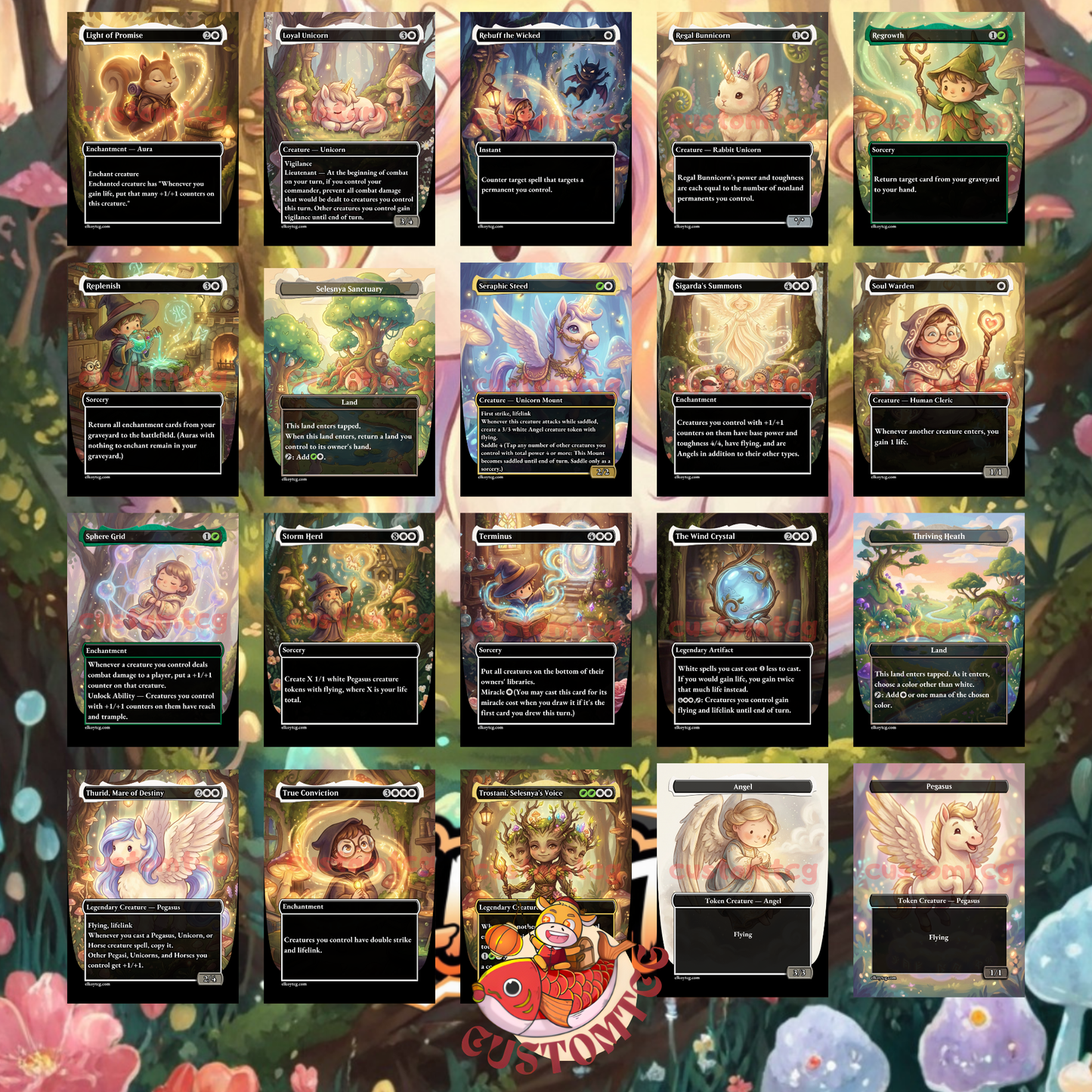 🌈🦄 Lathiel, the Bounteous Dawn — Chibi Deck | 100 Cards + Tokens