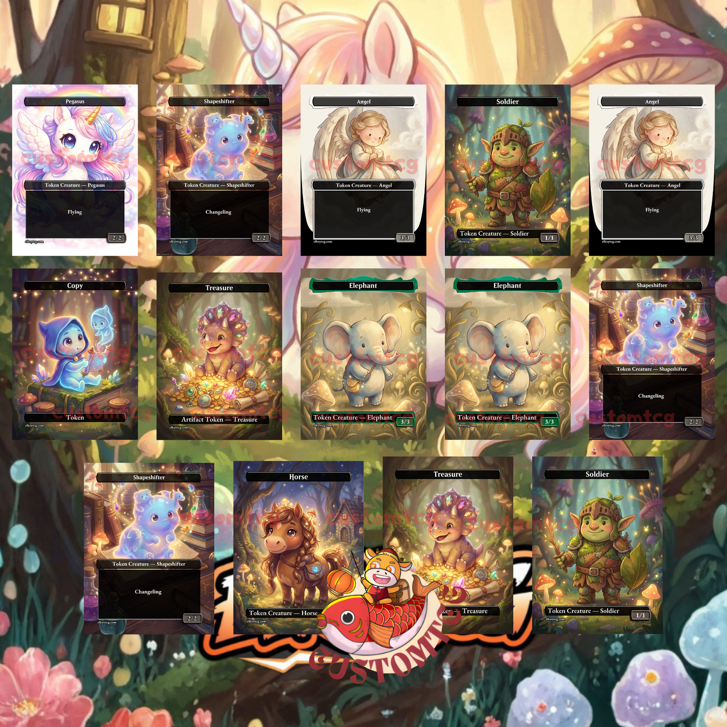 🌈🦄 Lathiel, the Bounteous Dawn — Chibi Deck | 100 Cards + Tokens