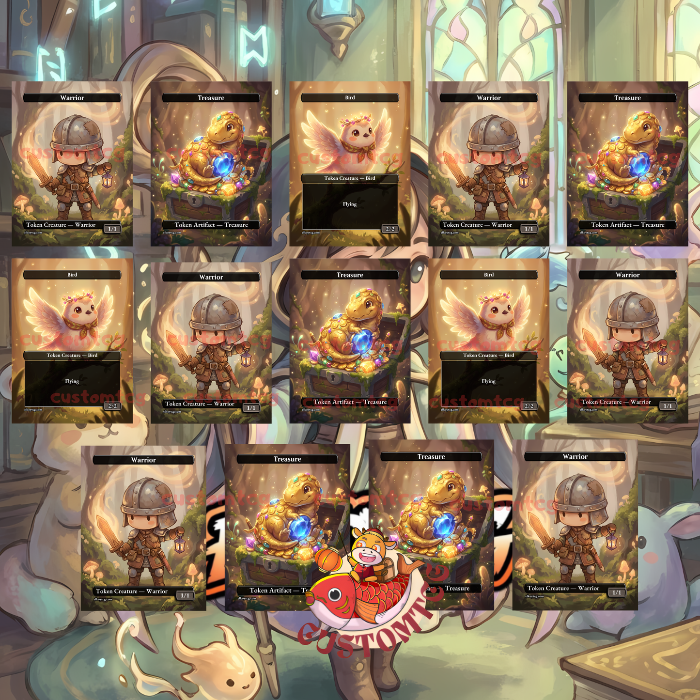 YUNA Commander Deck (Custom MTG EDH) — Chibi Art Style ✨