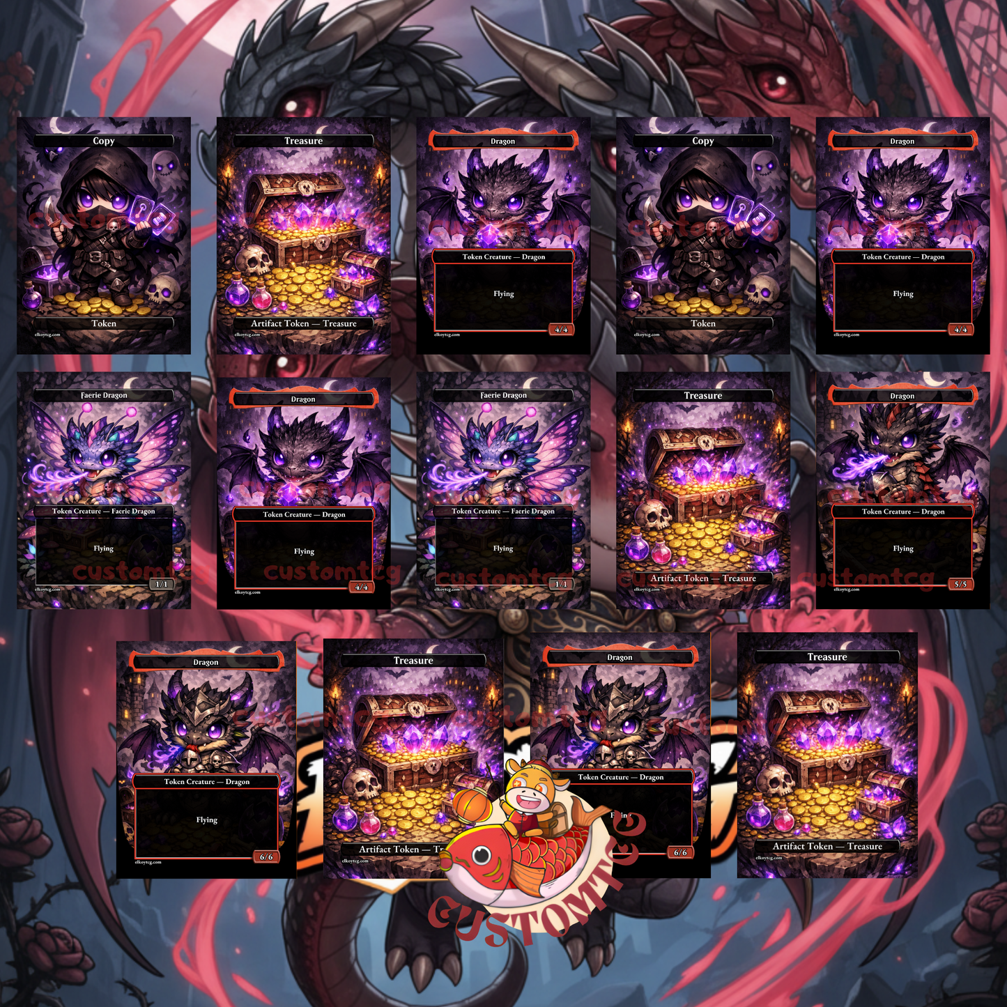 Tiamat Chibi MTG Custom Commander Deck