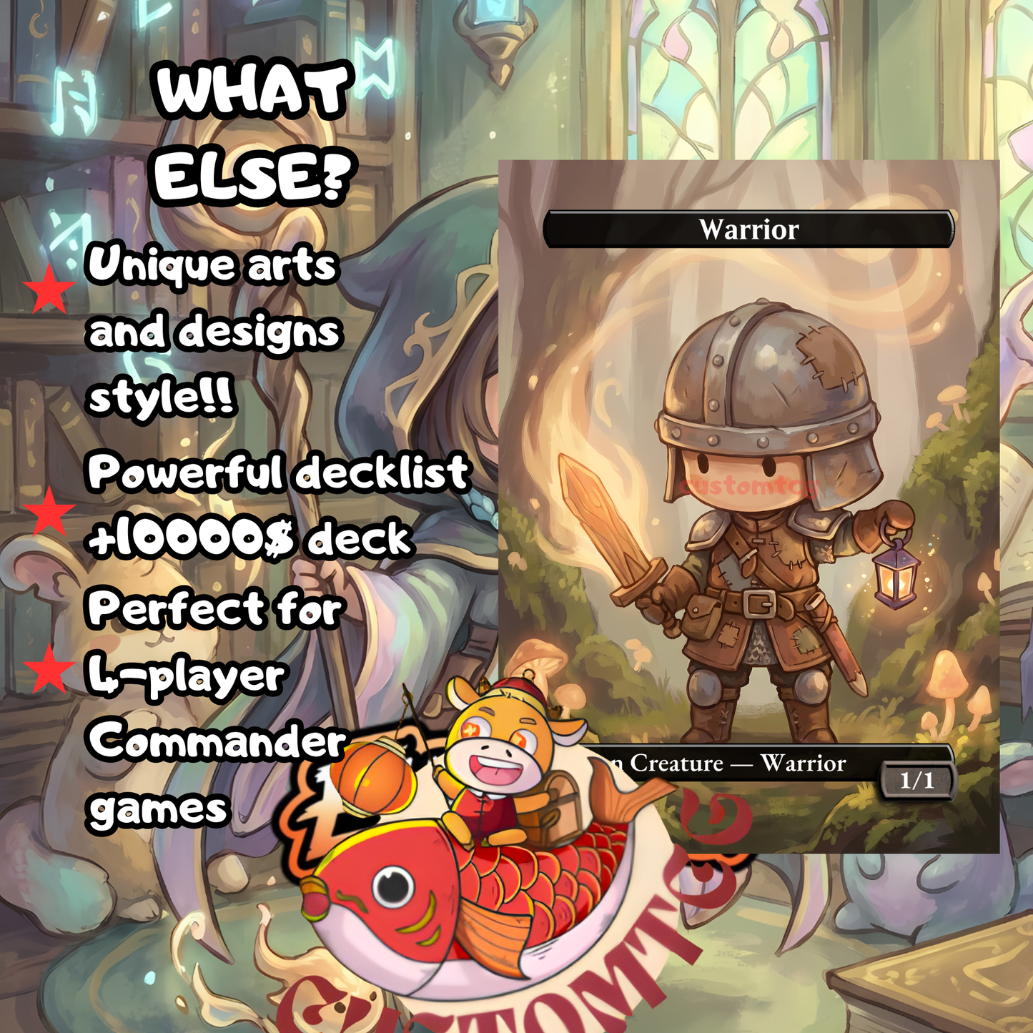 YUNA Commander Deck (Custom MTG EDH) — Chibi Art Style ✨