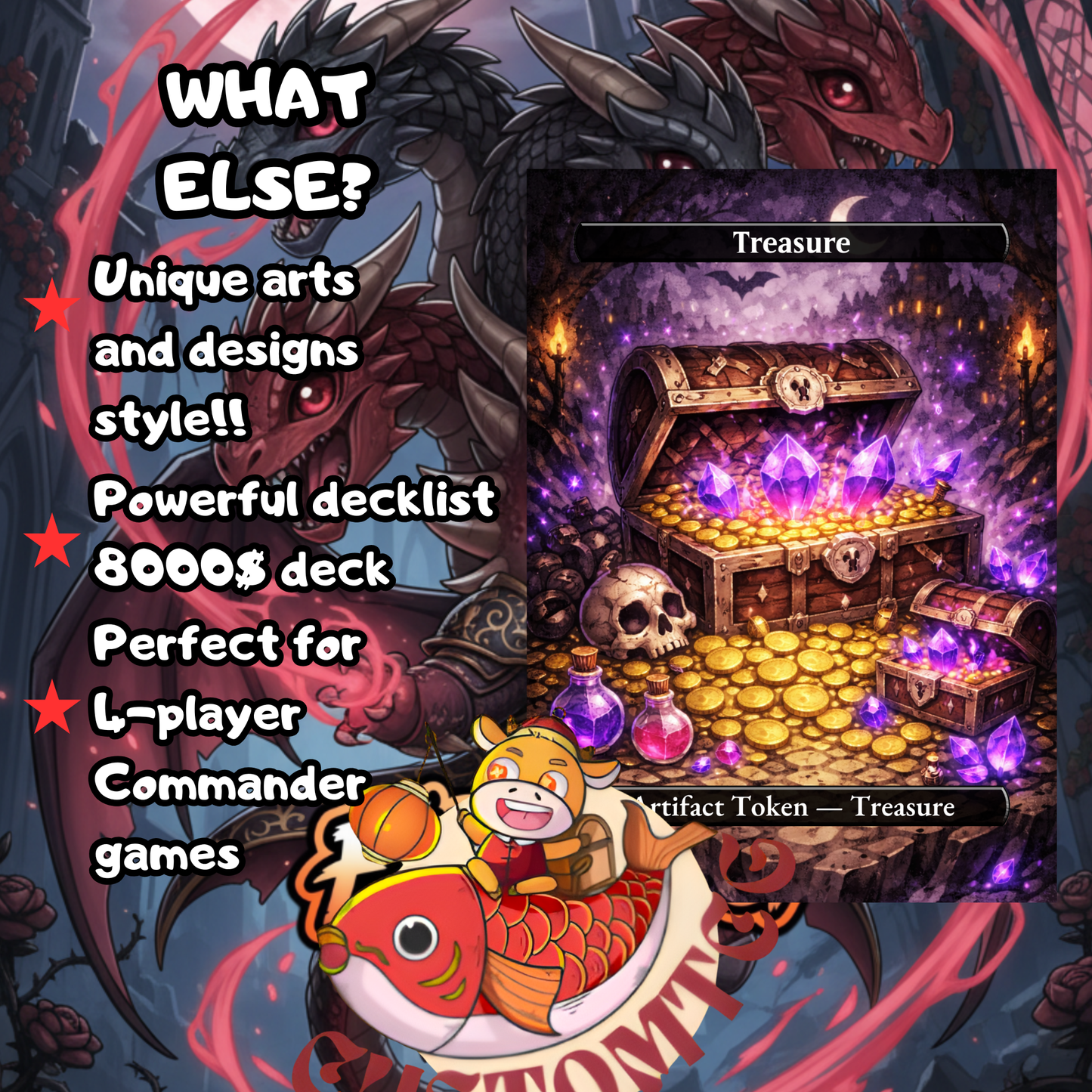 Tiamat Chibi MTG Custom Commander Deck