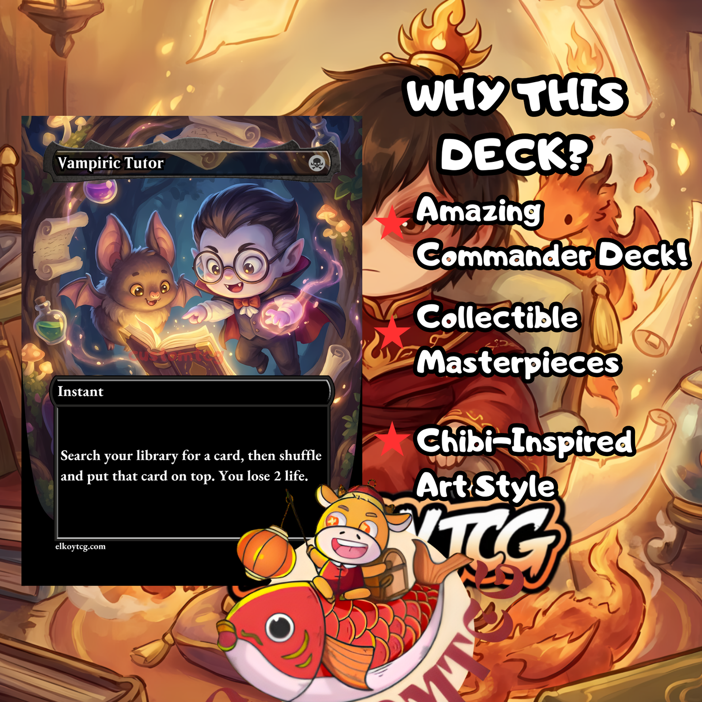 FIRE LORD AZULA – Chibi  Deck 👑🔥