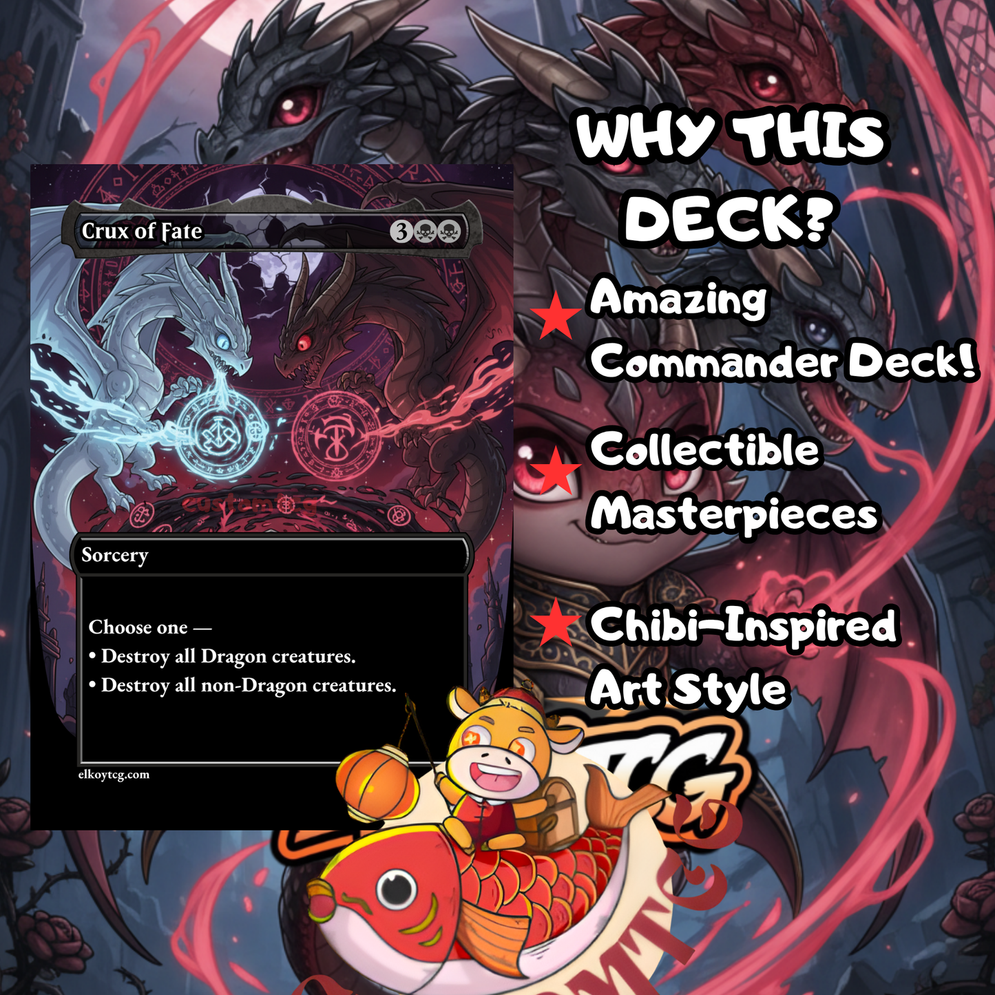 Tiamat Chibi MTG Custom Commander Deck
