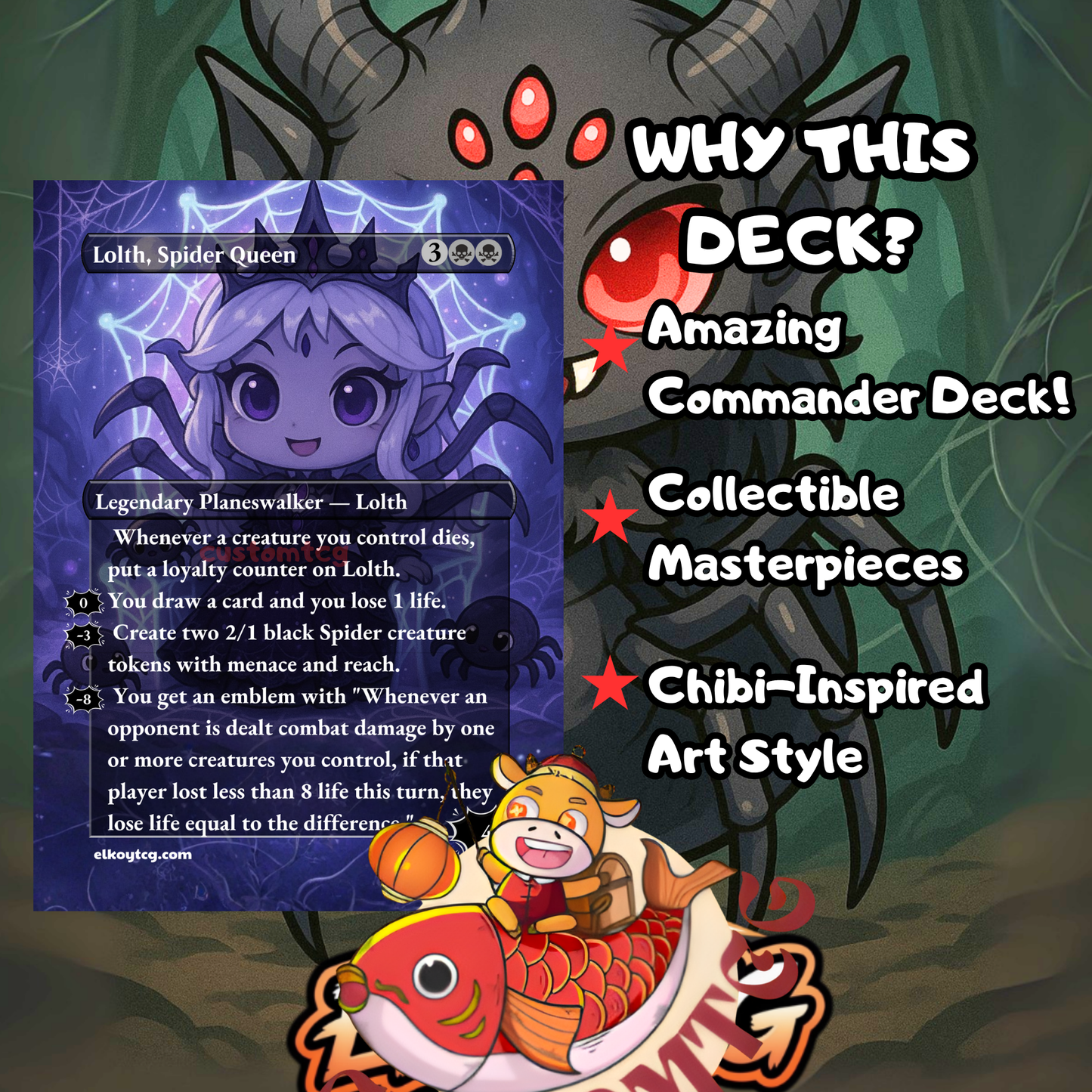 Shelob, Child of Ungoliant Chibi Deck – Elkoychibi