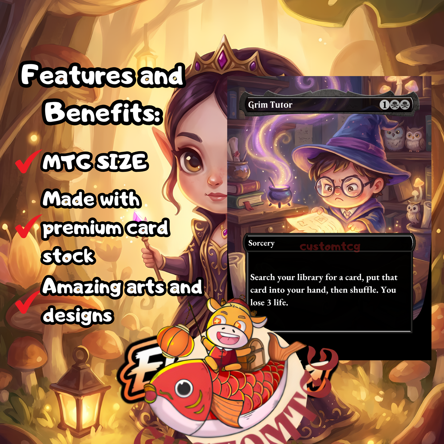 AYARA, FIRST OF LOCTHWAIN – Chibi Deck👑🖤✨