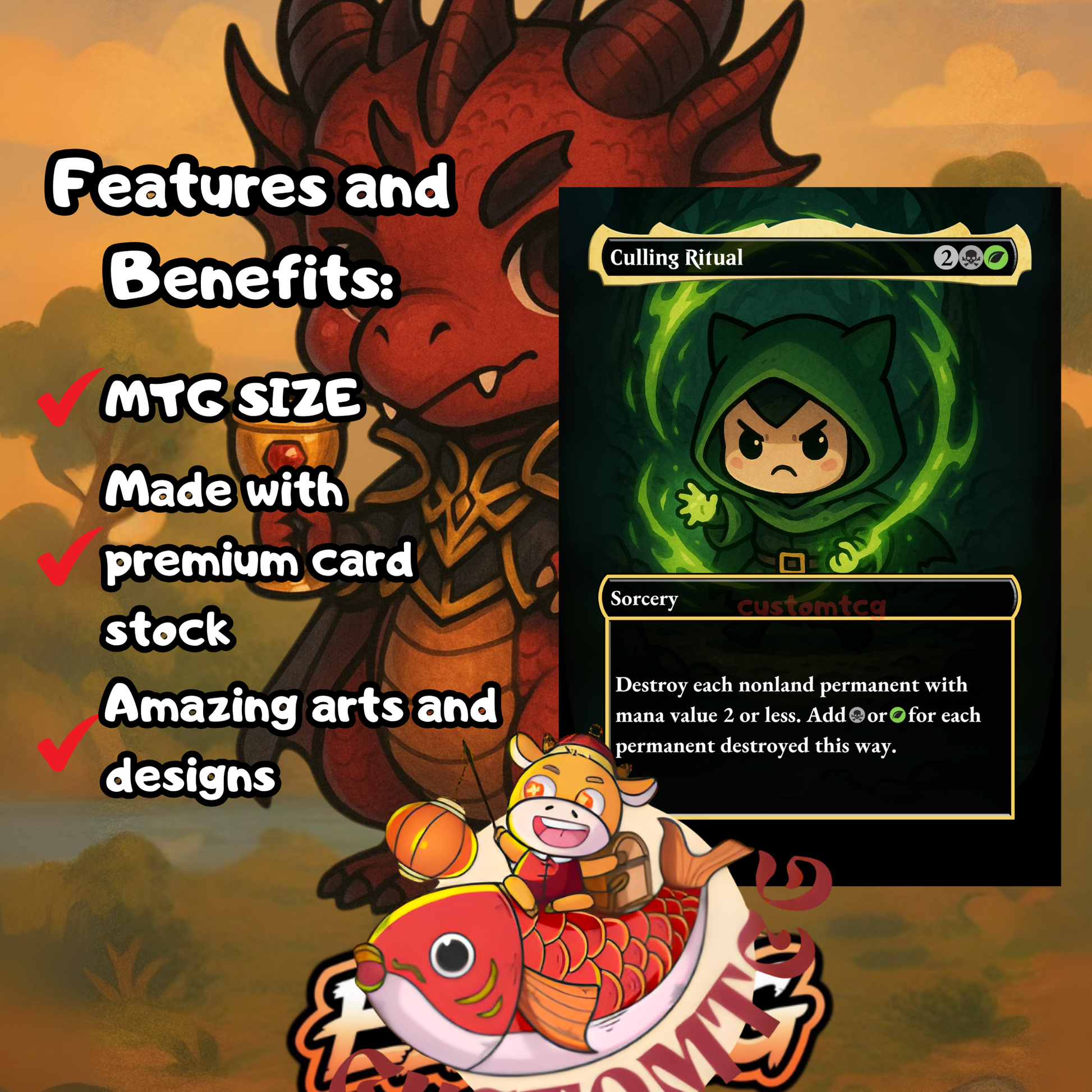 mtg korvold commander deck Korvold, Fae-Cursed King Chibi Deck – Elkoychibi