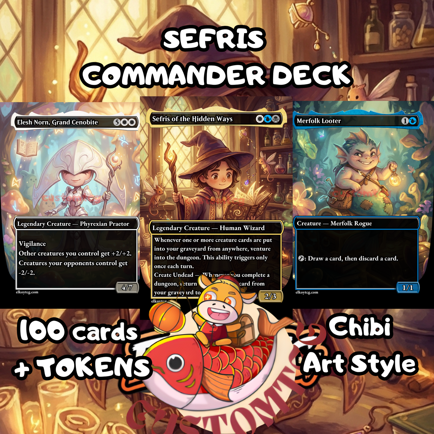 Sefris Chibi  Deck — 100 Cards + Tokens ✨🧙