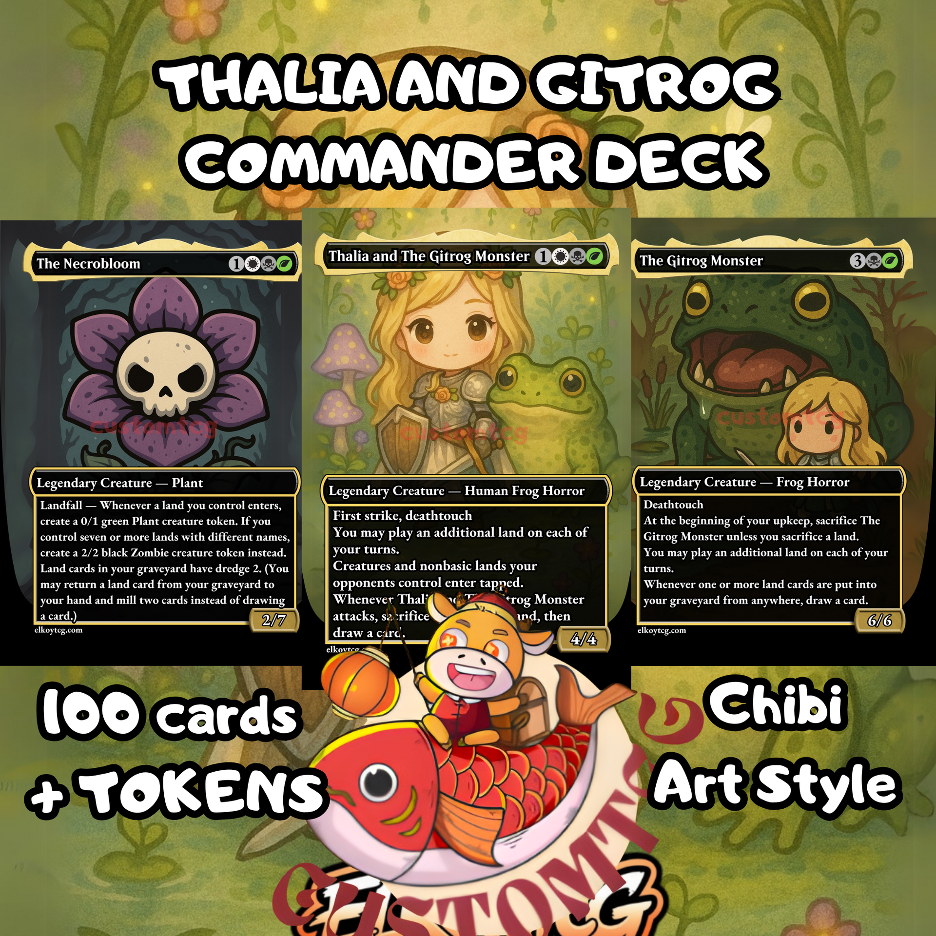 Thalia and The Gitrog Monster Custom Deck – Elkoychibi